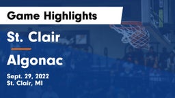 St. Clair  vs Algonac  Game Highlights - Sept. 29, 2022