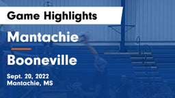 Mantachie  vs Booneville  Game Highlights - Sept. 20, 2022