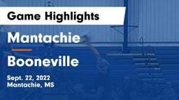 Mantachie  vs Booneville  Game Highlights - Sept. 22, 2022