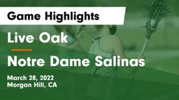Live Oak  vs Notre Dame Salinas  Game Highlights - March 28, 2022