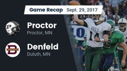 Recap: Proctor  vs. Denfeld  2017