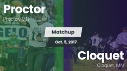 Matchup: Proctor  vs. Cloquet  2017