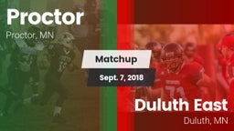 Matchup: Proctor  vs. Duluth East  2018