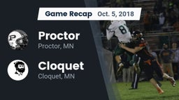 Recap: Proctor  vs. Cloquet  2018
