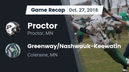 Recap: Proctor  vs. Greenway/Nashwauk-Keewatin  2018
