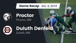 Recap: Proctor  vs. Duluth Denfeld  2019