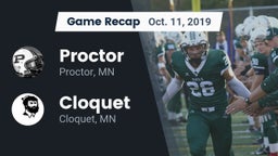 Recap: Proctor  vs. Cloquet  2019