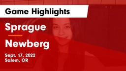 Sprague  vs Newberg  Game Highlights - Sept. 17, 2022