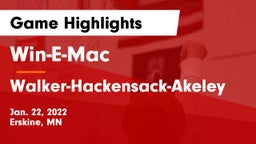 Win-E-Mac  vs Walker-Hackensack-Akeley  Game Highlights - Jan. 22, 2022