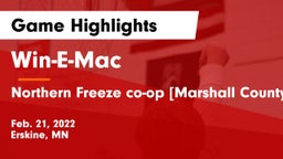 Win-E-Mac  vs Northern Freeze co-op [Marshall County Central/Tri-County]  Game Highlights - Feb. 21, 2022