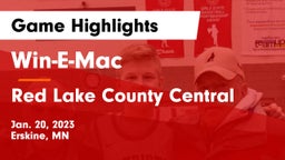 Win-E-Mac  vs Red Lake County Central Game Highlights - Jan. 20, 2023