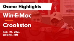 Win-E-Mac  vs Crookston  Game Highlights - Feb. 21, 2023