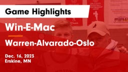 Win-E-Mac  vs Warren-Alvarado-Oslo  Game Highlights - Dec. 16, 2023