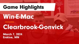 Win-E-Mac  vs Clearbrook-Gonvick  Game Highlights - March 7, 2024