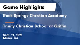 Rock Springs Christian Academy vs Trinity Christian School at Griffin Game Highlights - Sept. 21, 2023