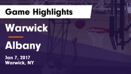 Warwick  vs Albany  Game Highlights - Jan 7, 2017