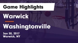 Warwick  vs Washingtonville Game Highlights - Jan 30, 2017