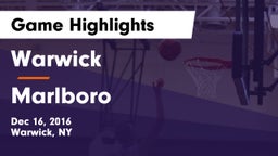 Warwick  vs Marlboro Game Highlights - Dec 16, 2016