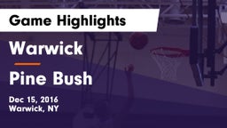 Warwick  vs Pine Bush Game Highlights - Dec 15, 2016
