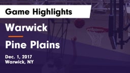 Warwick  vs Pine Plains Game Highlights - Dec. 1, 2017