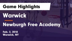 Warwick  vs Newburgh Free Academy  Game Highlights - Feb. 2, 2018