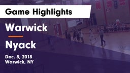 Warwick  vs Nyack  Game Highlights - Dec. 8, 2018
