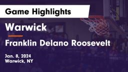 Warwick  vs Franklin Delano Roosevelt Game Highlights - Jan. 8, 2024