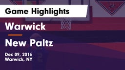 Warwick  vs New Paltz  Game Highlights - Dec 09, 2016