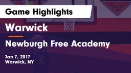 Warwick  vs Newburgh Free Academy  Game Highlights - Jan 7, 2017