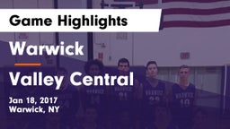 Warwick  vs Valley Central  Game Highlights - Jan 18, 2017