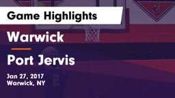 Warwick  vs Port Jervis  Game Highlights - Jan 27, 2017