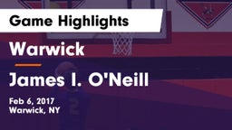 Warwick  vs James I. O'Neill  Game Highlights - Feb 6, 2017