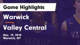 Warwick  vs Valley Central  Game Highlights - Dec. 19, 2018