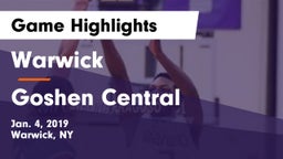 Warwick  vs Goshen Central  Game Highlights - Jan. 4, 2019