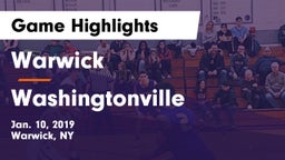 Warwick  vs Washingtonville  Game Highlights - Jan. 10, 2019