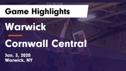 Warwick  vs Cornwall Central  Game Highlights - Jan. 3, 2020