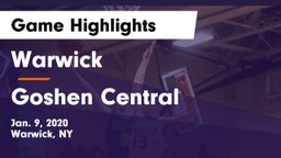 Warwick  vs Goshen Central  Game Highlights - Jan. 9, 2020