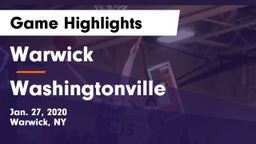 Warwick  vs Washingtonville  Game Highlights - Jan. 27, 2020