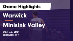 Warwick  vs Minisink Valley  Game Highlights - Dec. 30, 2021