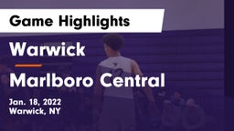 Warwick  vs Marlboro Central  Game Highlights - Jan. 18, 2022