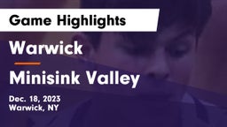 Warwick  vs Minisink Valley  Game Highlights - Dec. 18, 2023