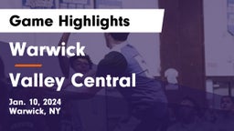 Warwick  vs Valley Central  Game Highlights - Jan. 10, 2024