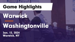 Warwick  vs Washingtonville  Game Highlights - Jan. 12, 2024