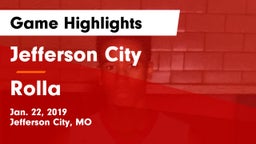 Jefferson City  vs Rolla  Game Highlights - Jan. 22, 2019