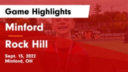Minford  vs Rock Hill  Game Highlights - Sept. 15, 2022