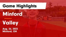 Minford  vs Valley  Game Highlights - Aug. 26, 2023