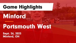 Minford  vs Portsmouth West  Game Highlights - Sept. 26, 2023