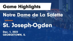 Notre Dame de La Salette vs St. Joseph-Ogden  Game Highlights - Dec. 1, 2022