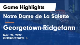 Notre Dame de La Salette vs Georgetown-Ridgefarm Game Highlights - Nov. 26, 2022