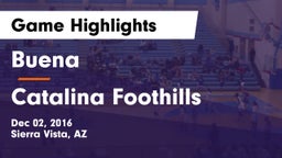 Buena  vs Catalina Foothills  Game Highlights - Dec 02, 2016